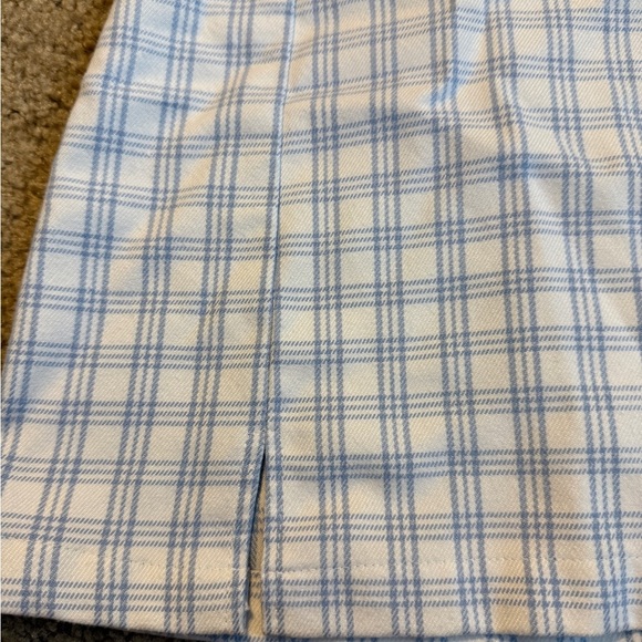 Blue Plaid Women's Skirt - Picture 4 of 7